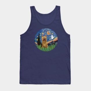 Starry Night Adapted to Include a Silky Terrier Tank Top